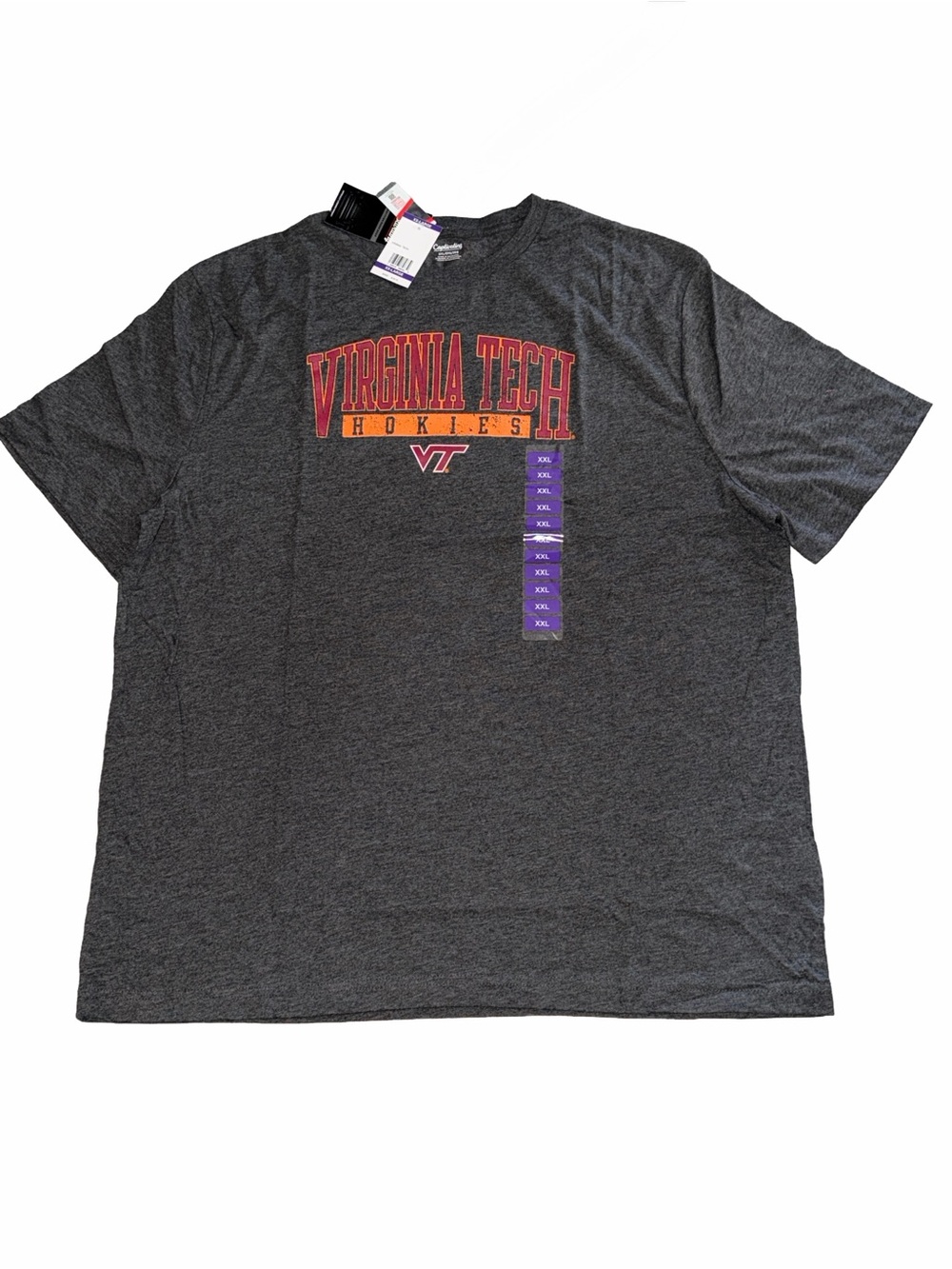 Captivating Virginia Tech Hokies Men's Charcoal Short-Sleeve T-Shirt, XXL, NWT